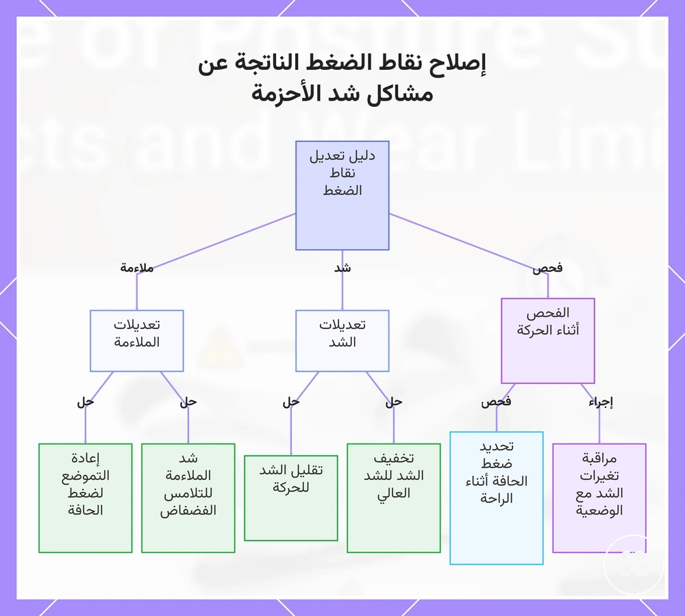 إصلاح نقاط الضغط الناتجة عن مشاكل شد الأحزمة