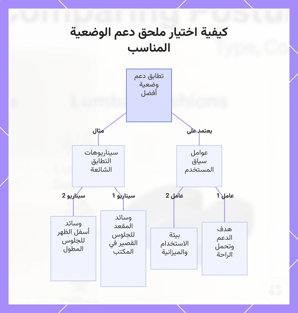 كيفية اختيار ملحق دعم الوضعية المناسب