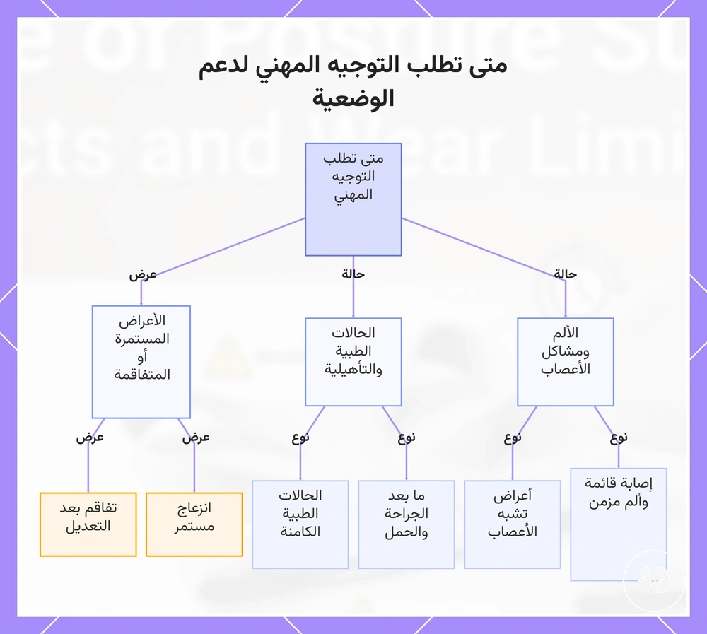 متى تطلب التوجيه المهني لدعم الوضعية