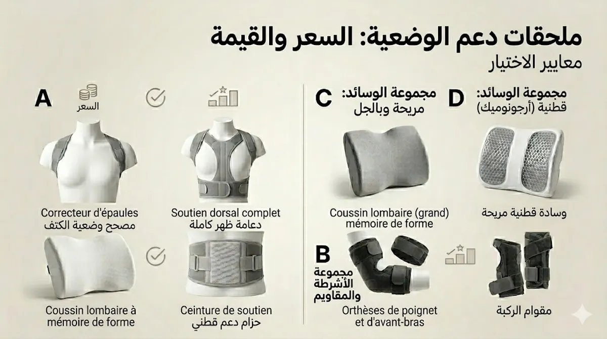 ملحقات دعم الوضعية: السعر، القيمة، ومعايير الاختيار - صورة لملحقات دعم الوضعية