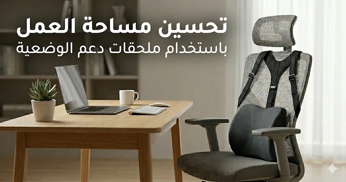 تحسين مساحة العمل باستخدام ملحقات دعم الوضعية - صورة لملحقات دعم الوضعية