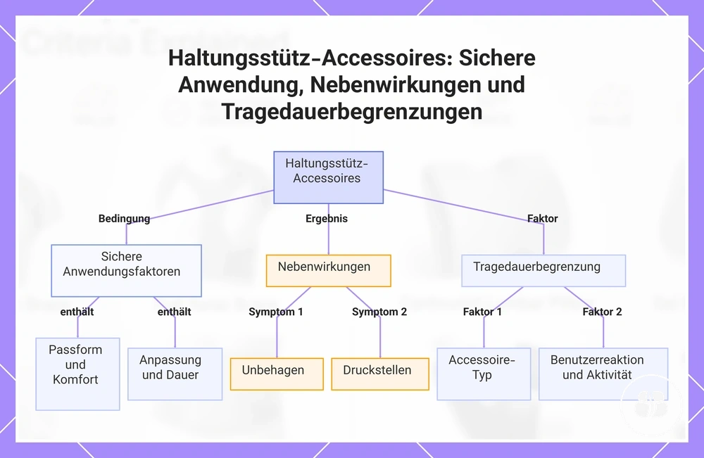 Haltungsstütz-Accessoires: Sichere Anwendung, Nebenwirkungen und Tragedauerbegrenzungen