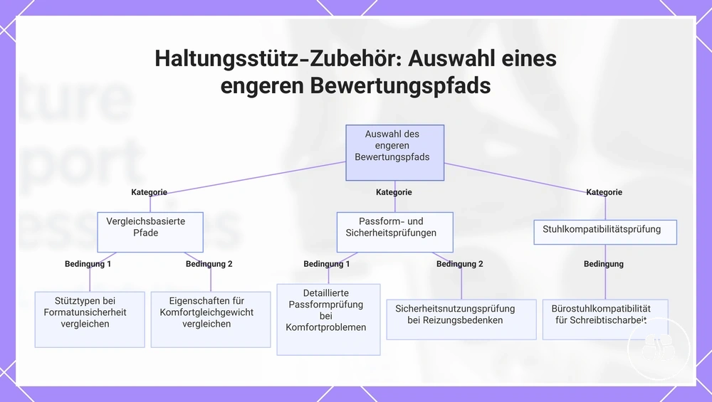 Haltungsstütz-Zubehör: Auswahl eines engeren Bewertungspfads