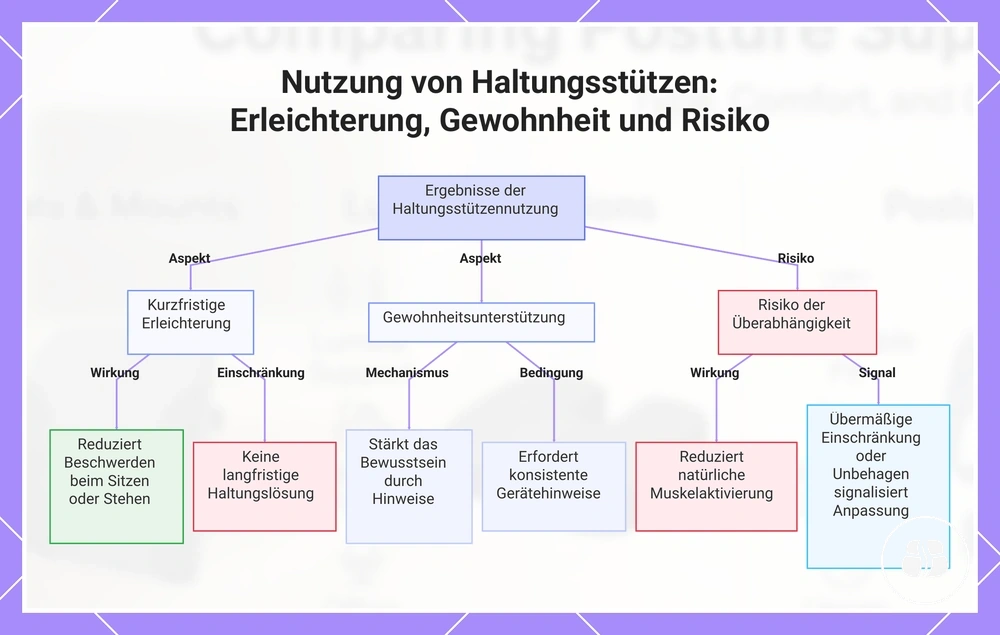 Nutzung von Haltungsstützen: Erleichterung, Gewohnheit und Risiko