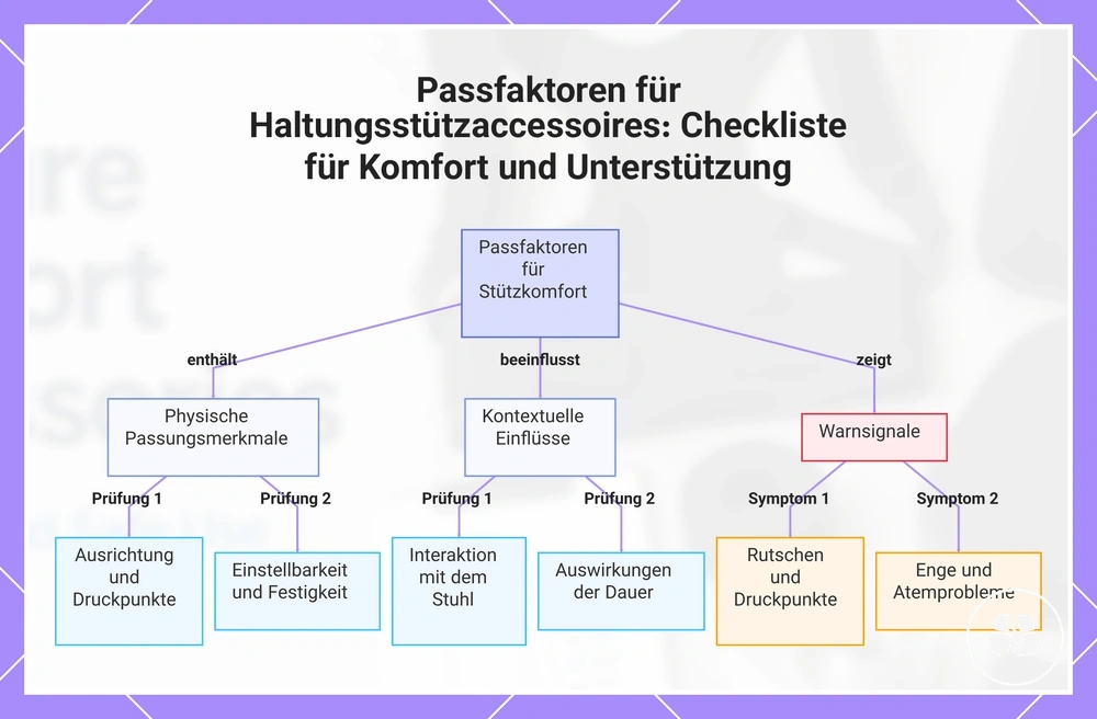 Passfaktoren für Haltungsstützaccessoires: Checkliste für Komfort und Unterstützung