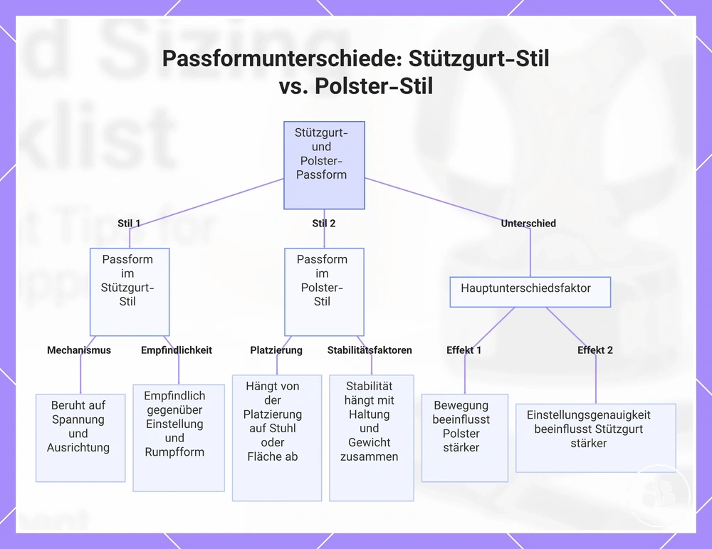 Passformunterschiede: Stützgurt-Stil vs. Polster-Stil
