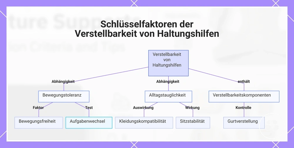 Schlüsselfaktoren der Verstellbarkeit von Haltungshilfen