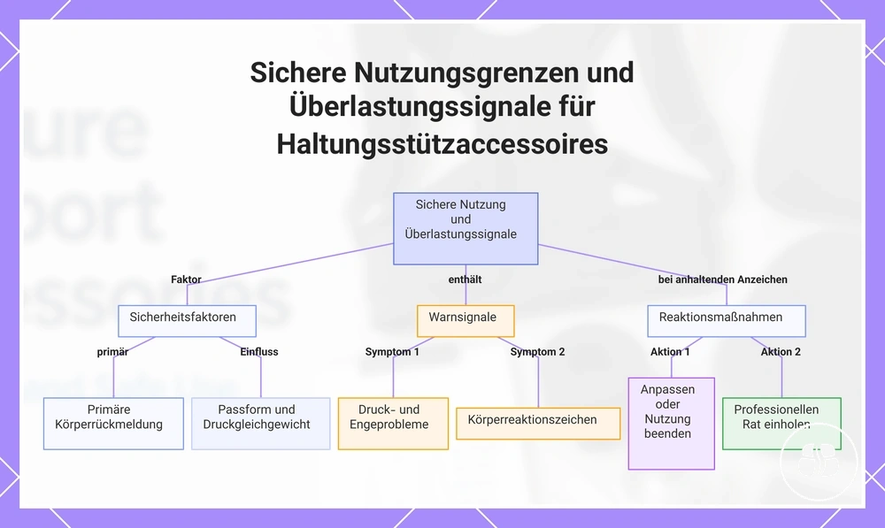 Sichere Nutzungsgrenzen und Überlastungssignale für Haltungsstützaccessoires