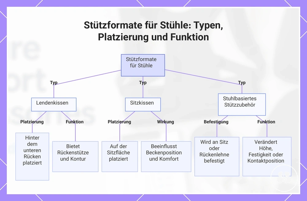 Stützformate für Stühle: Typen, Platzierung und Funktion