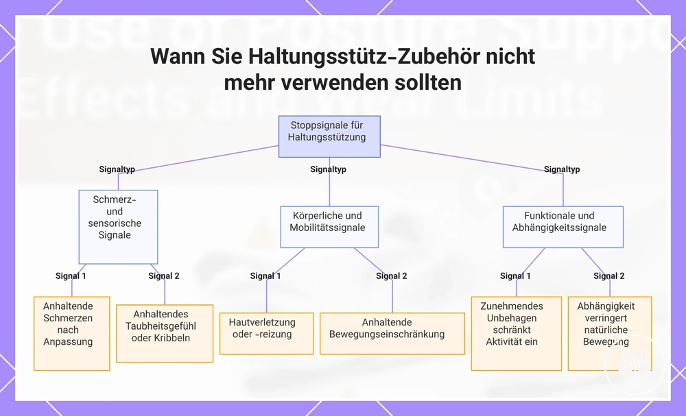 Wann Sie Haltungsstütz-Zubehör nicht mehr verwenden sollten