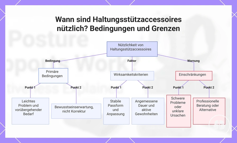 Wann sind Haltungsstützaccessoires nützlich? Bedingungen und Grenzen