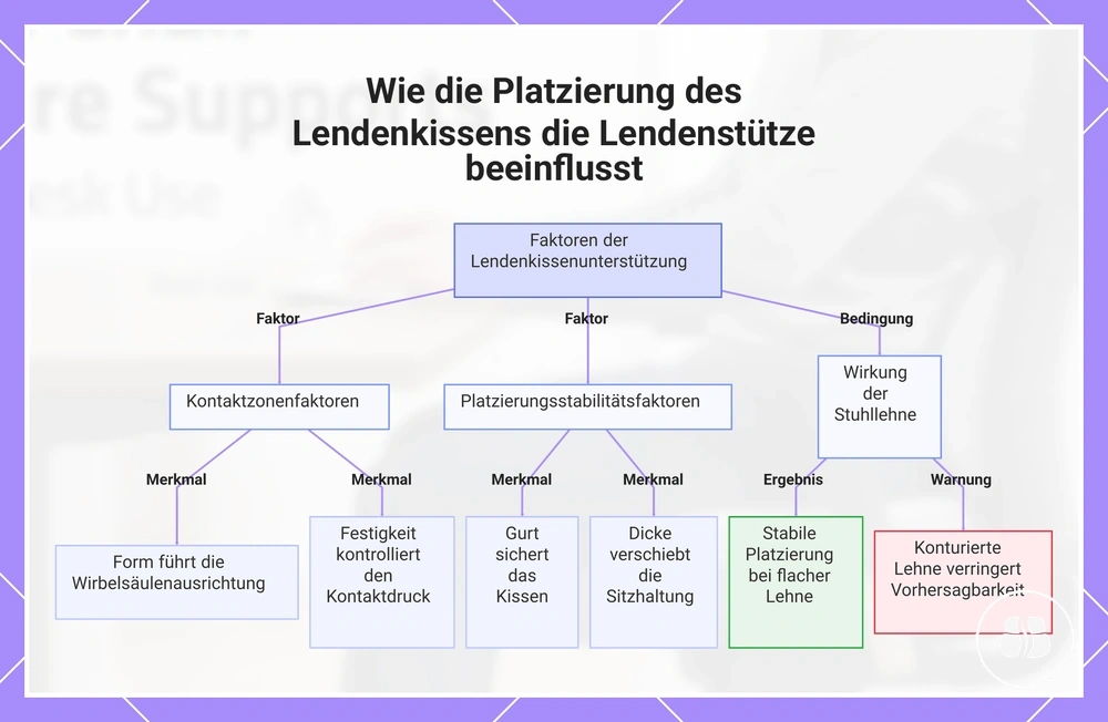 Wie die Platzierung des Lendenkissens die Lendenstütze beeinflusst
