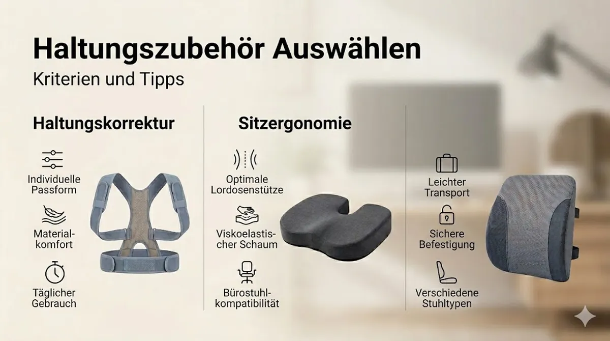 Kriterien zur Auswahl von Zubehör zur Haltungsunterstützung