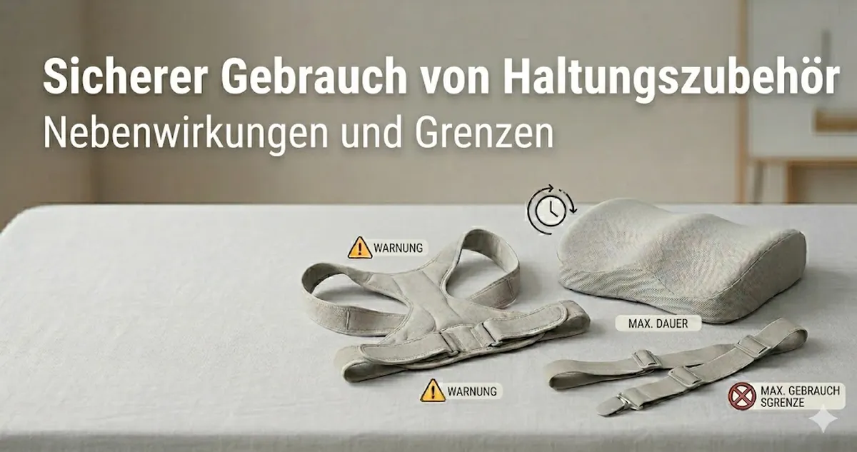 Sicherer Gebrauch, Nebenwirkungen und Grenzen von Haltungsstütz-Zubehör