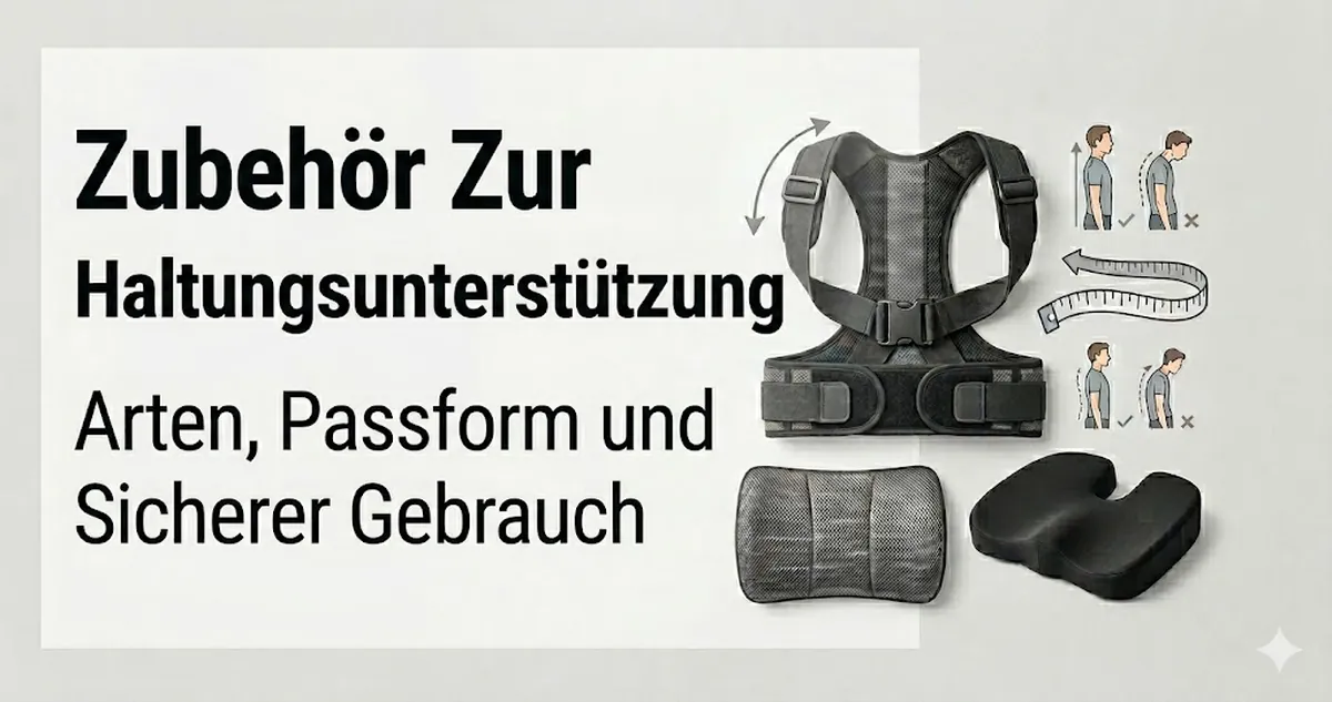 Zubehör zur Haltungsunterstützung mit Überblick, Arten, Passform und sicherem Gebrauch