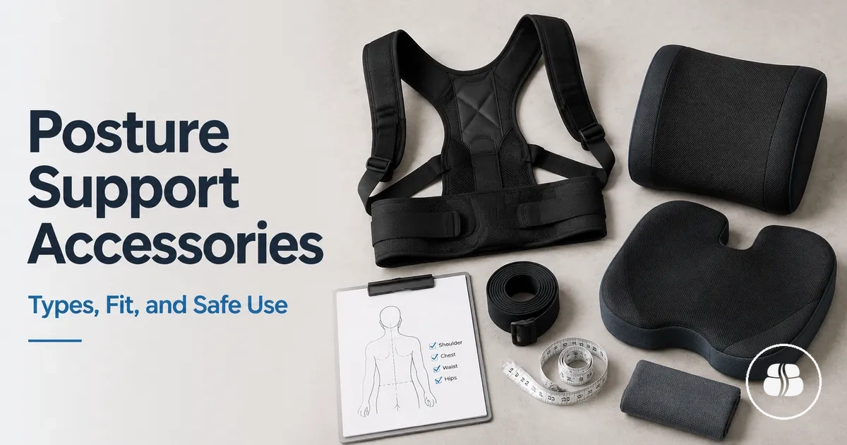 Posture support accessories: Overview, Types, Fit, and Safe Use - image of posture support accessories
