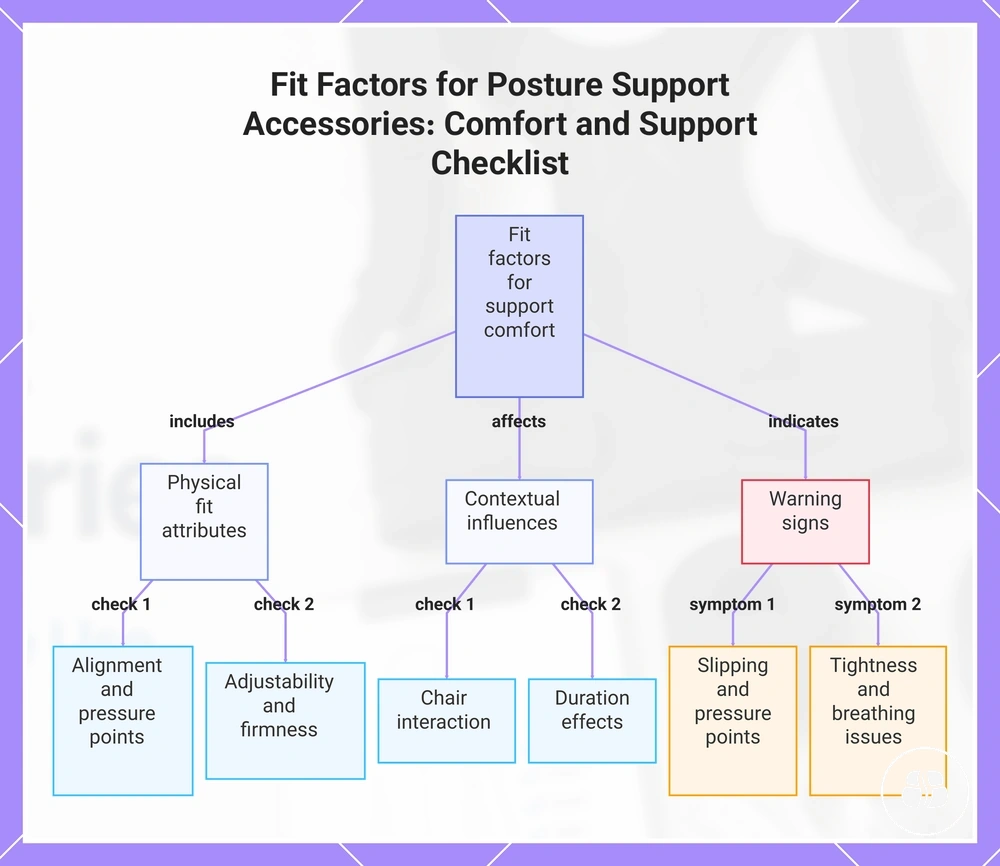 Fit Factors for Posture Support Accessories: Comfort and Support Checklist