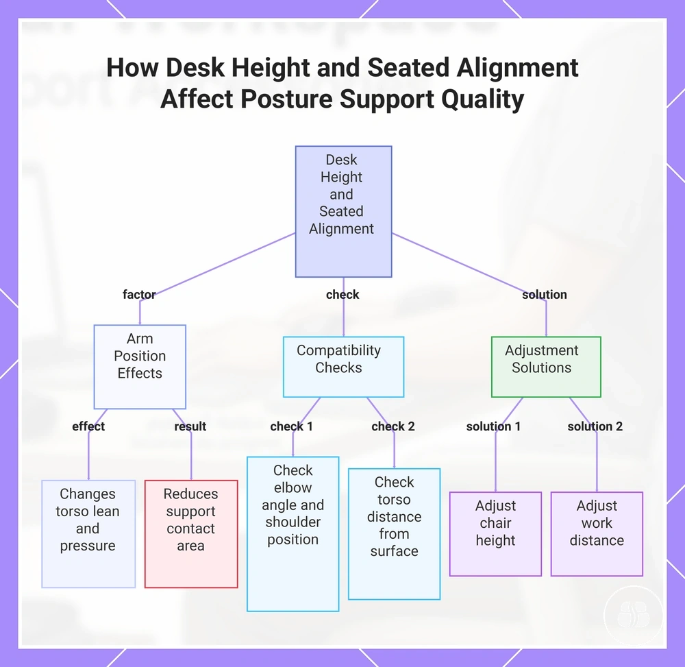 How Desk Height and Seated Alignment Affect Posture Support Quality