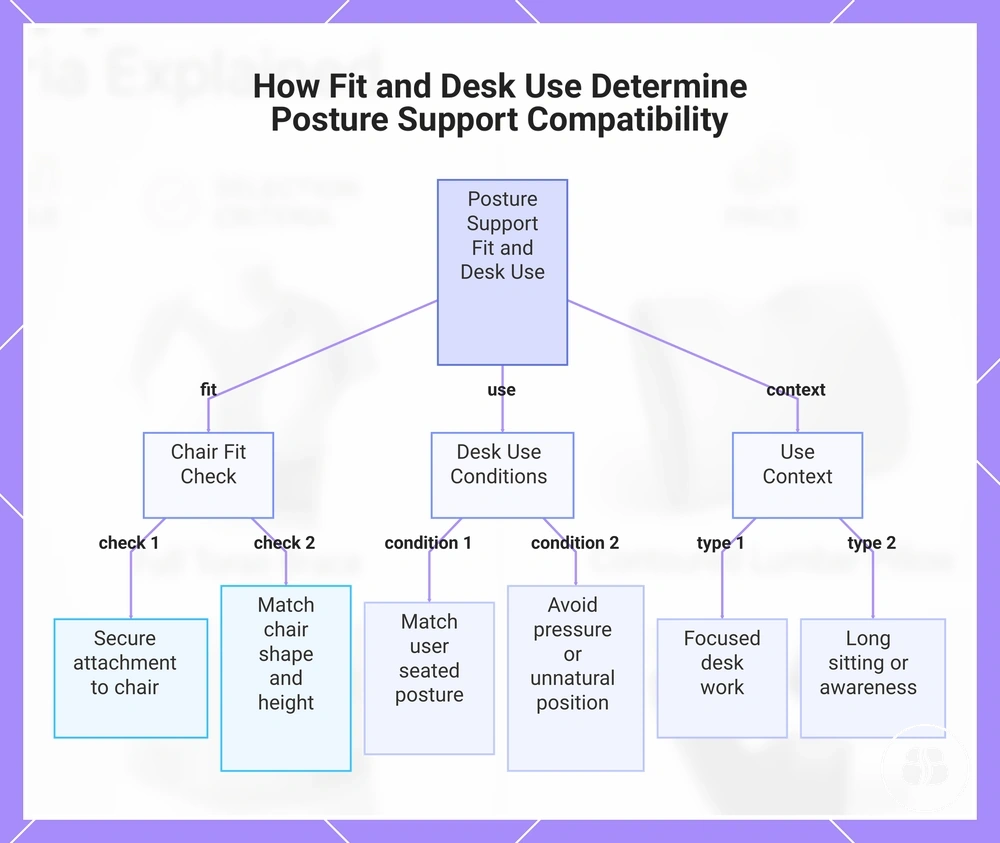 How Fit and Desk Use Determine Posture Support Compatibility