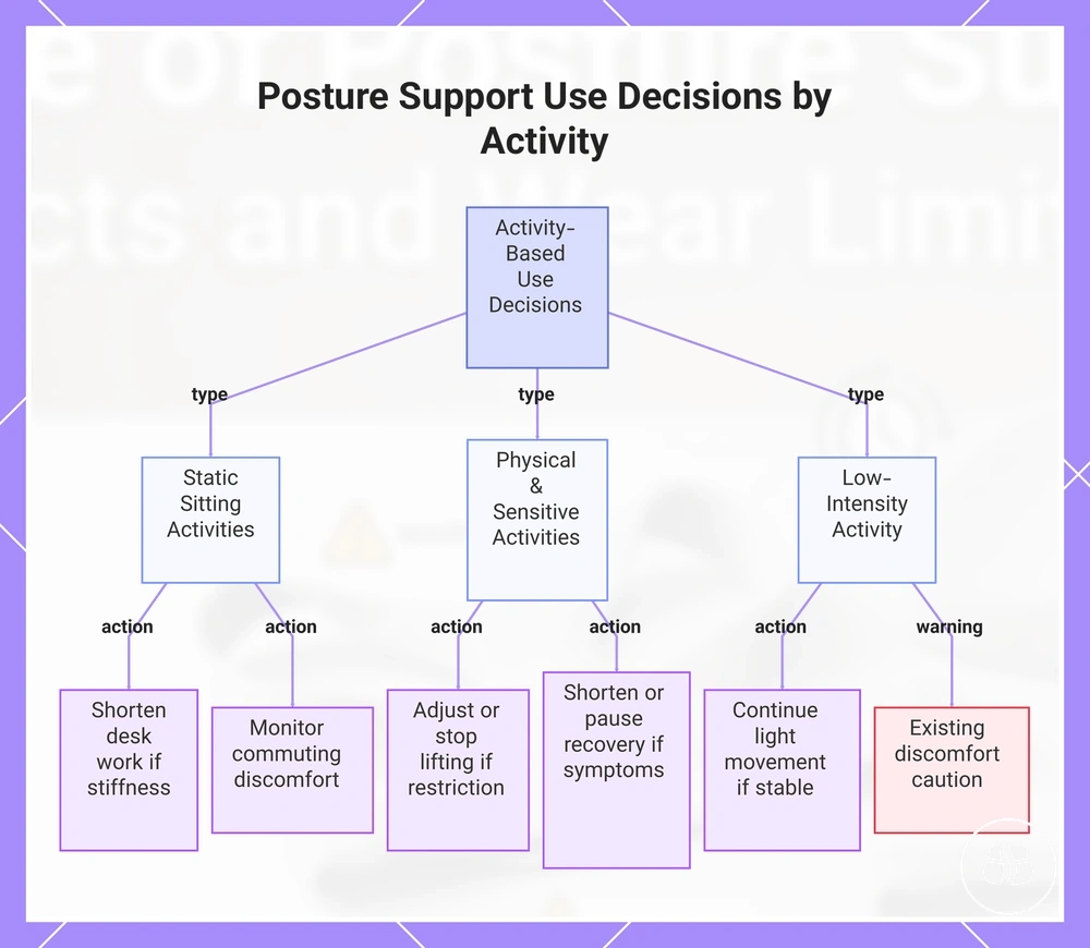 Posture Support Use Decisions by Activity
