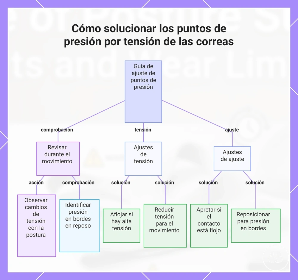 Cómo solucionar los puntos de presión por tensión de las correas