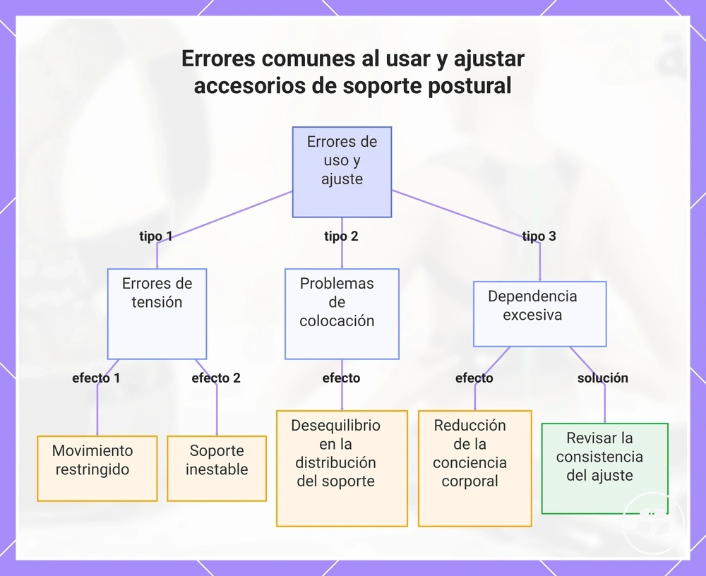 Errores comunes al usar y ajustar accesorios de soporte postural