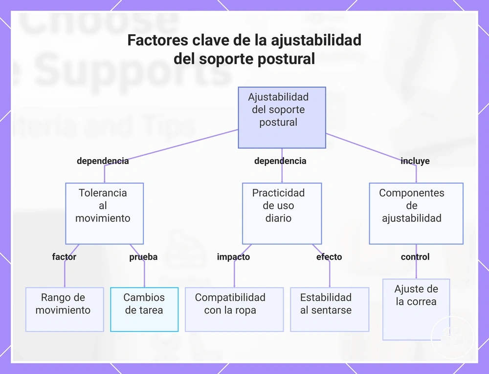 Factores clave de la ajustabilidad del soporte postural