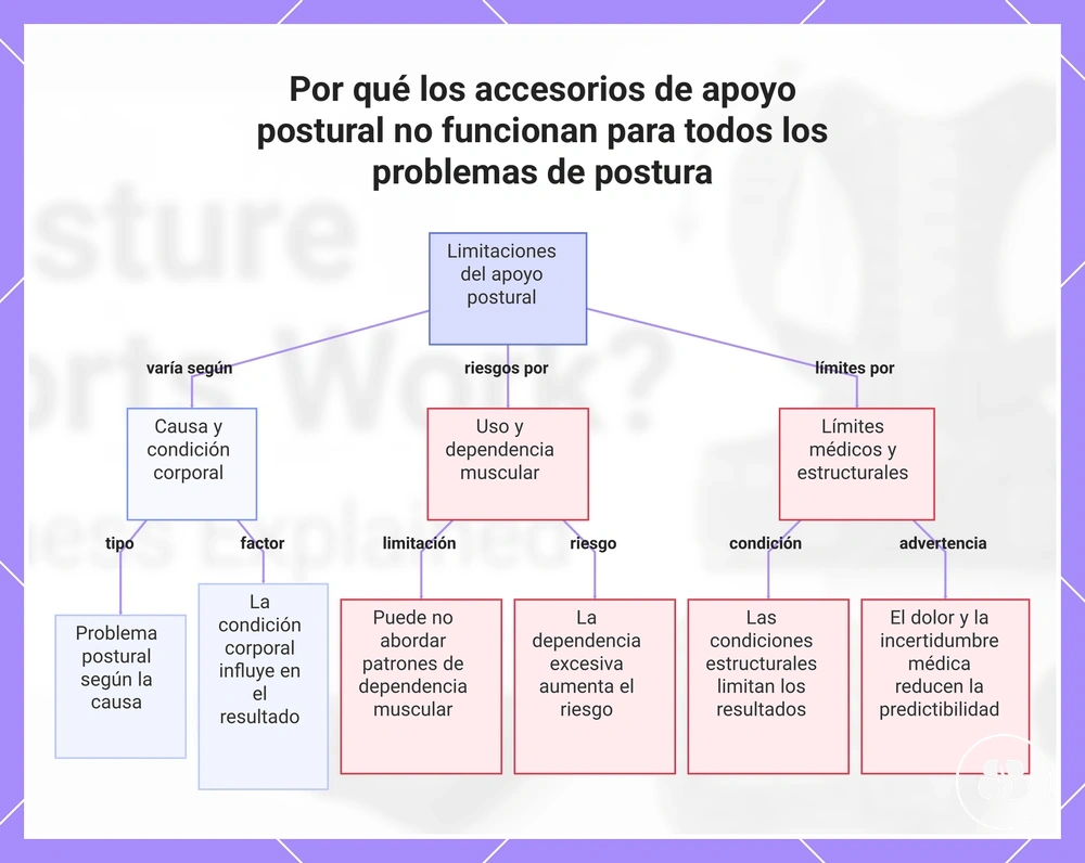 Por qué los accesorios de apoyo postural no funcionan para todos los problemas de postura