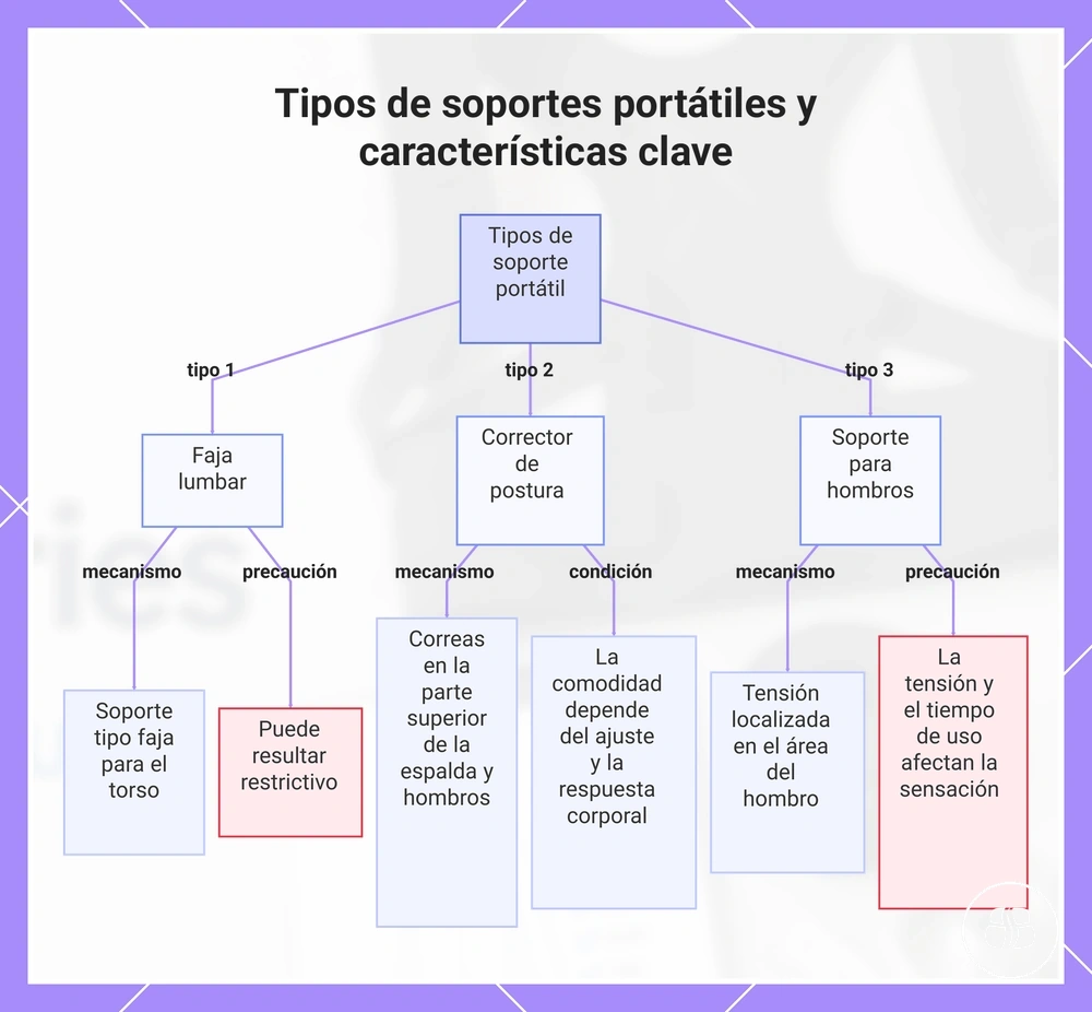 Tipos de soportes portátiles y características clave
