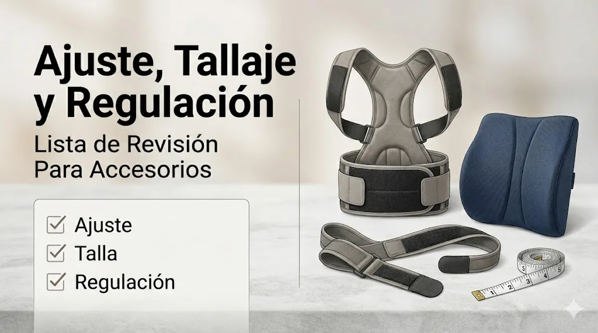 Ajuste, tallaje y regulación de accesorios de soporte postural