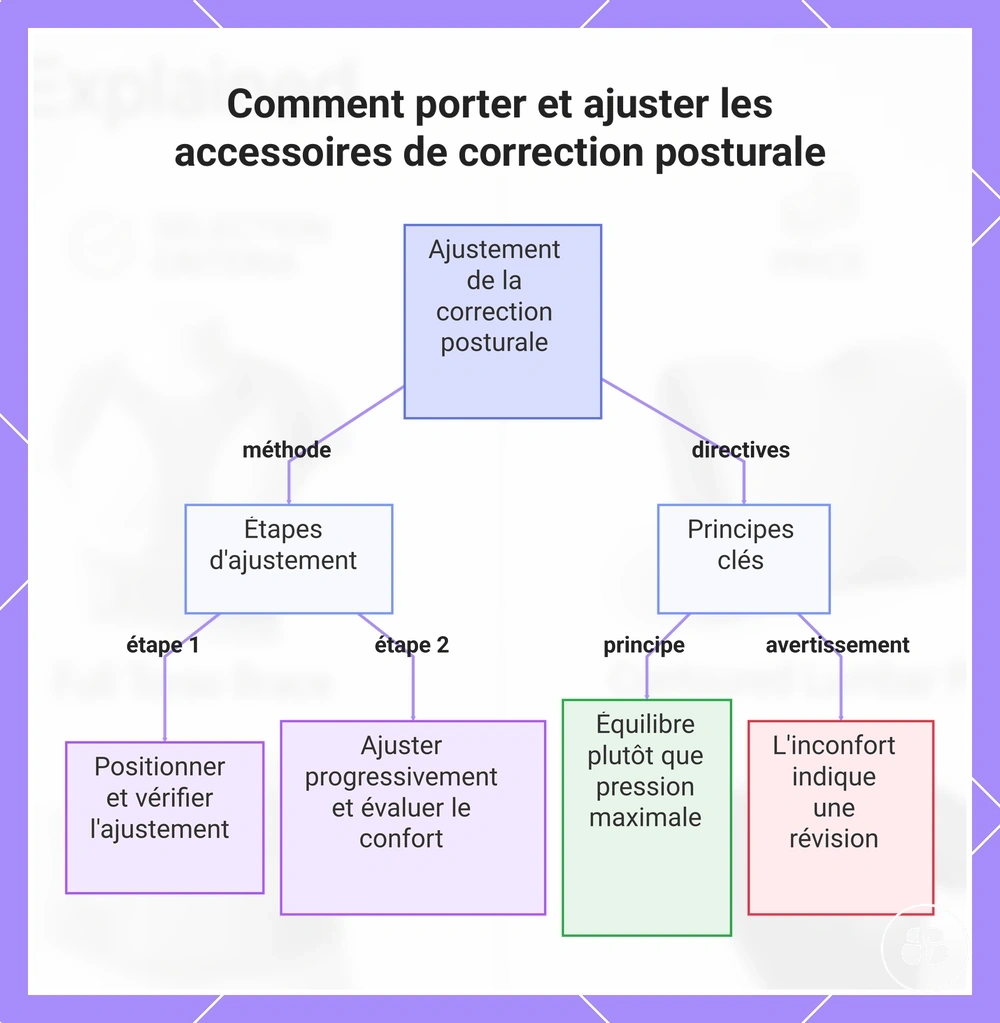 Comment porter et ajuster les accessoires de correction posturale