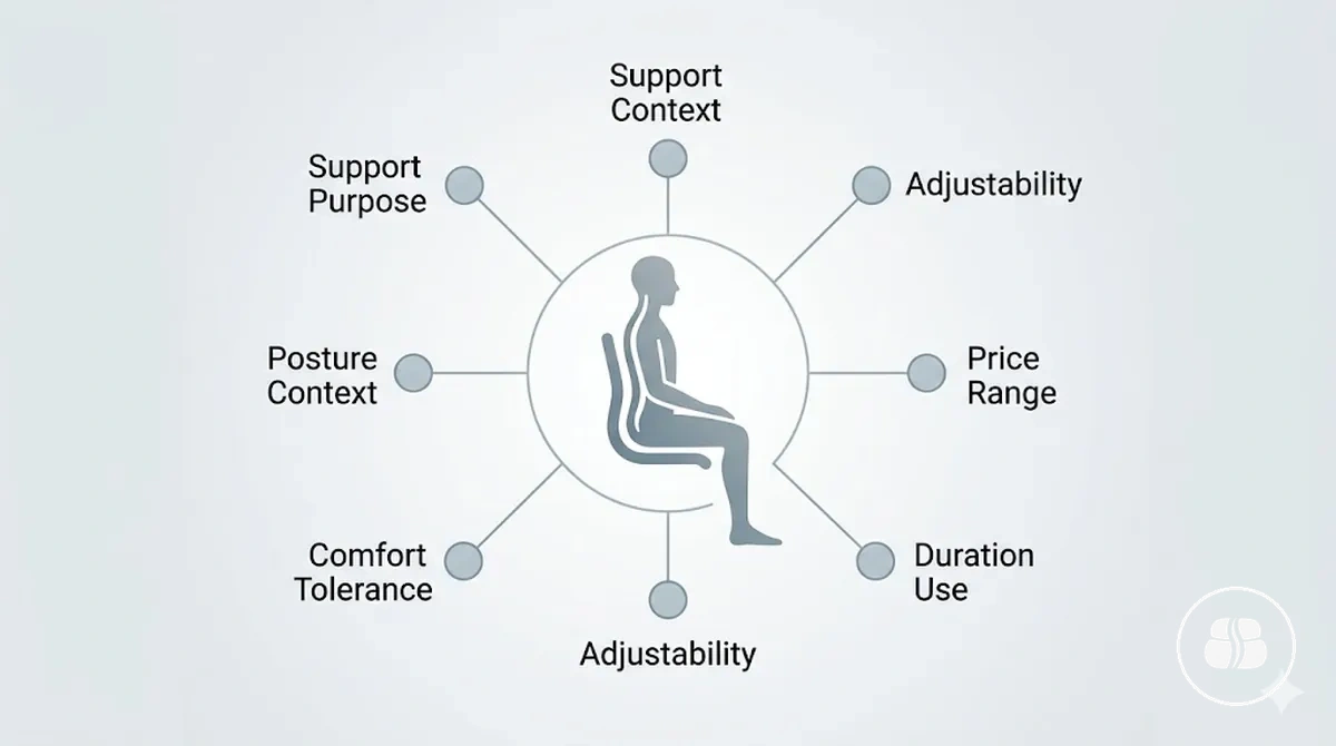 Criteres comparaison accessoires soutien postural