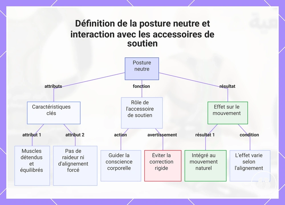 Définition de la posture neutre et interaction avec les accessoires de soutien