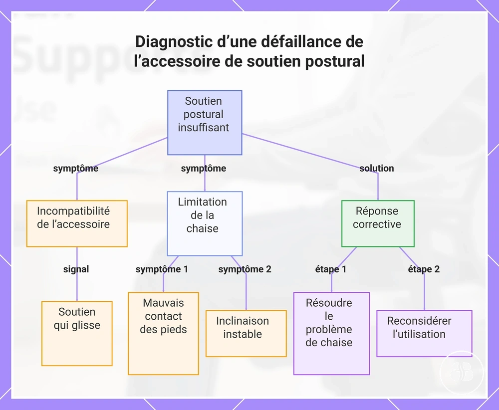 Diagnostic d’une défaillance de l’accessoire de soutien postural