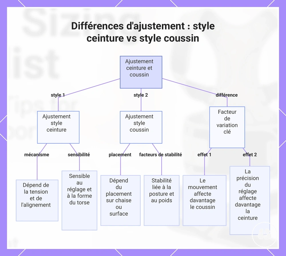 Différences d'ajustement : style ceinture vs style coussin
