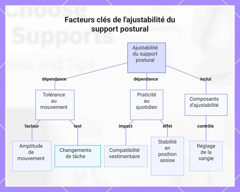Facteurs clés de l'ajustabilité du support postural
