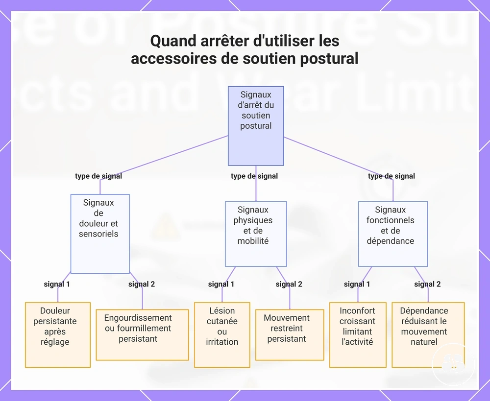 Quand arrêter d'utiliser les accessoires de soutien postural