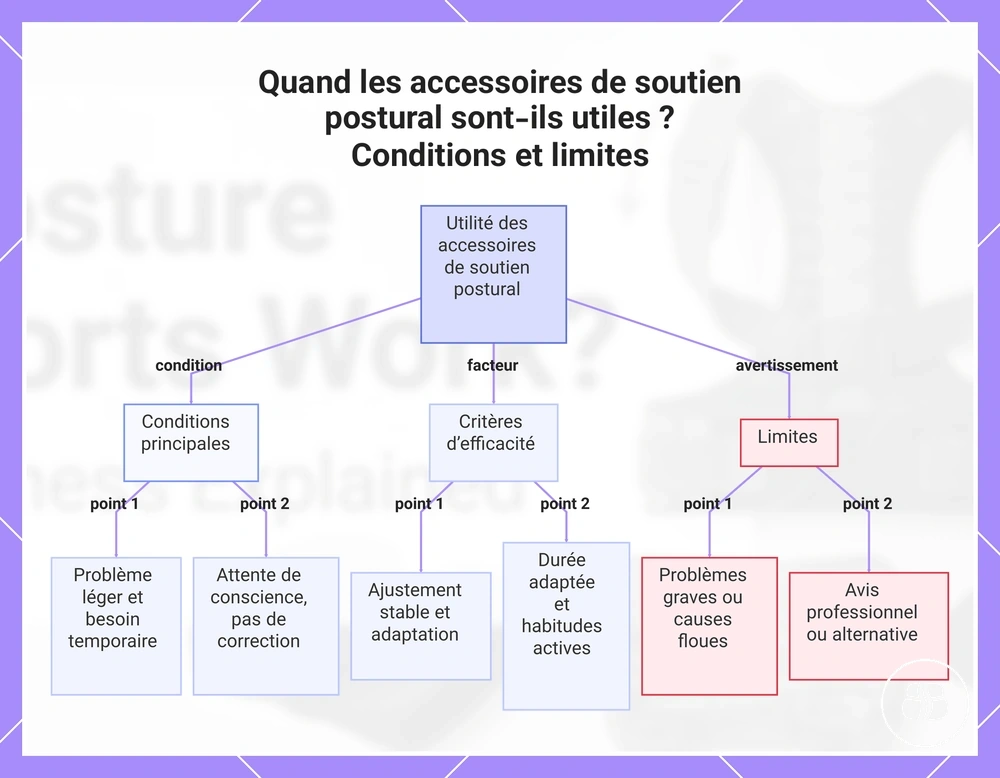 Quand les accessoires de soutien postural sont-ils utiles ? Conditions et limites