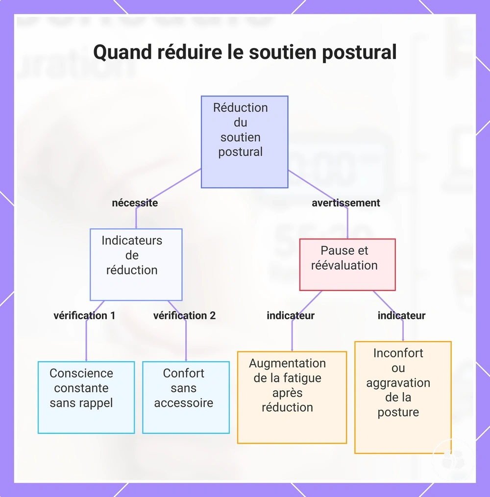 Quand réduire le soutien postural