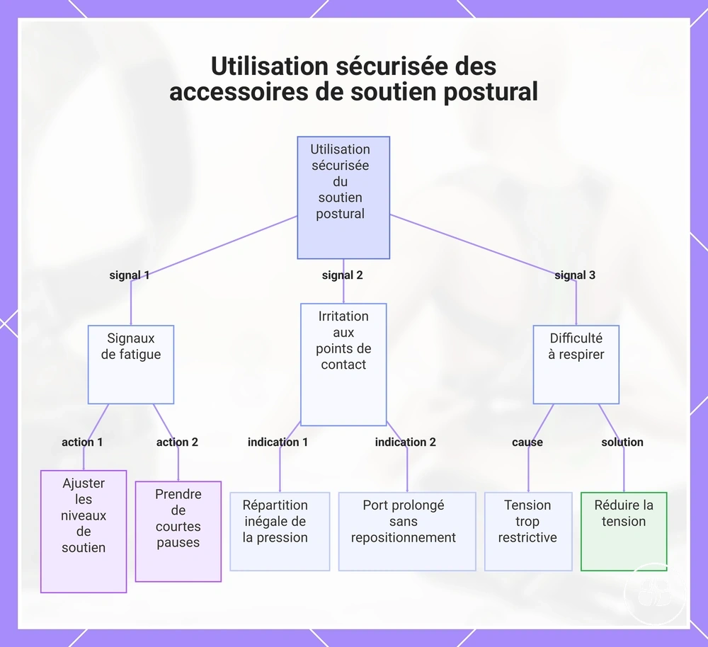 Utilisation sécurisée des accessoires de soutien postural