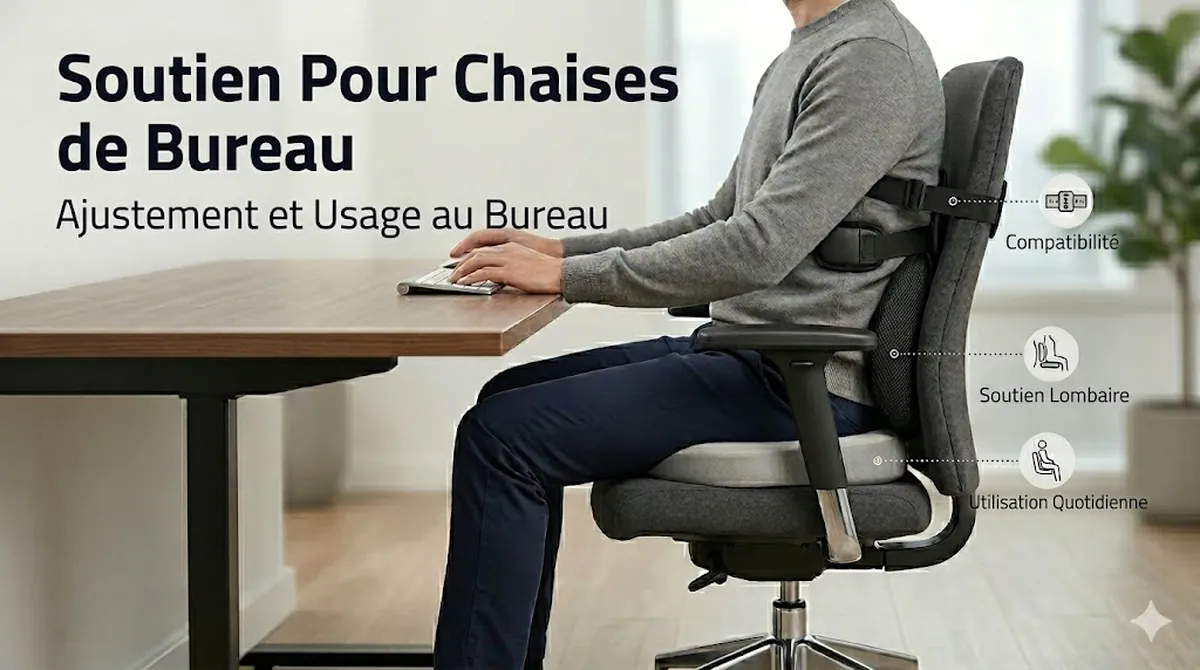 Accessoires de soutien postural pour chaises de bureau et usage au bureau