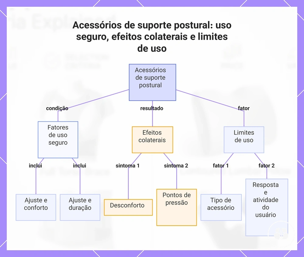 Acessórios de suporte postural: uso seguro, efeitos colaterais e limites de uso