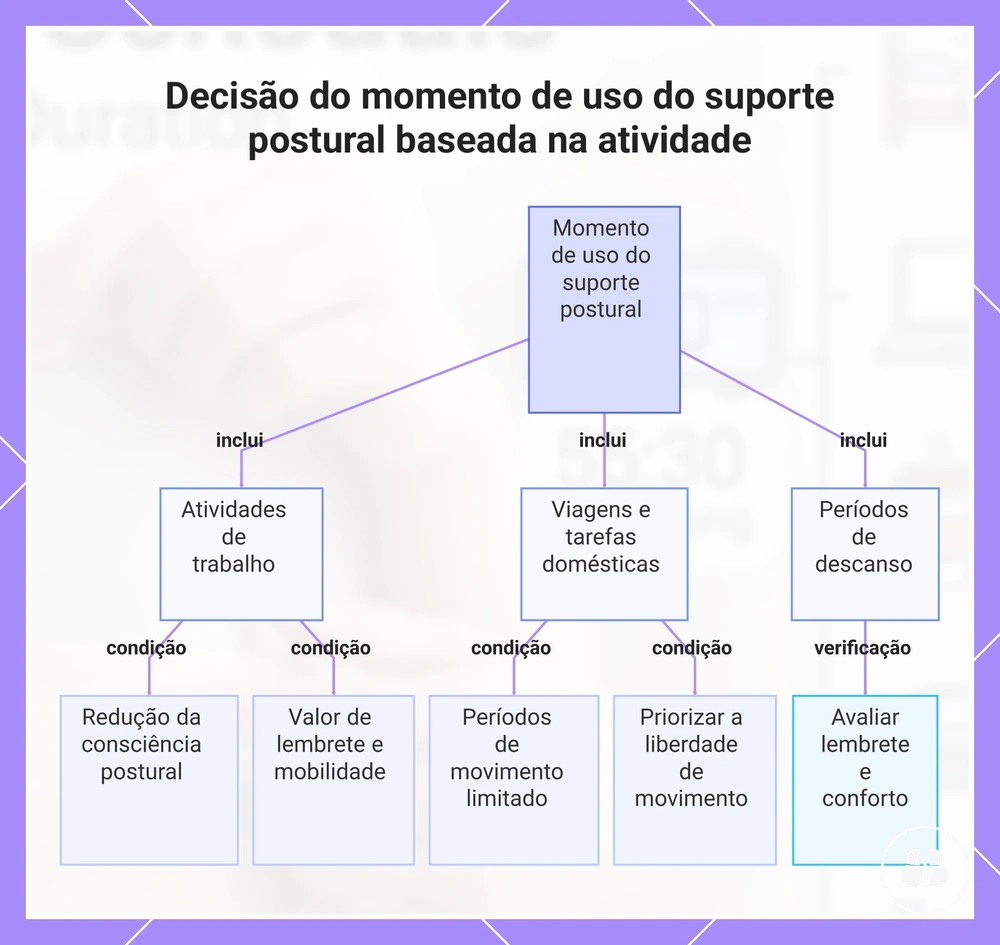 Decisão do momento de uso do suporte postural baseada na atividade