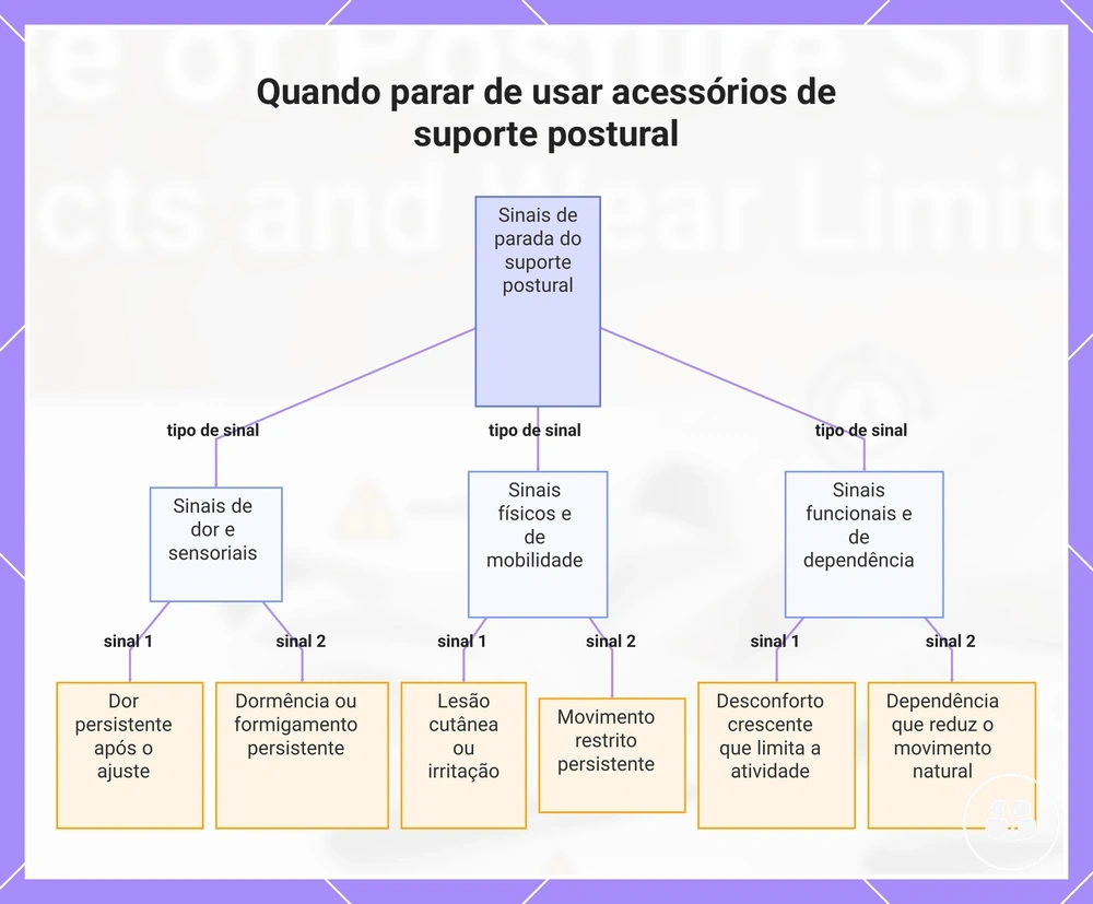 Quando parar de usar acessórios de suporte postural