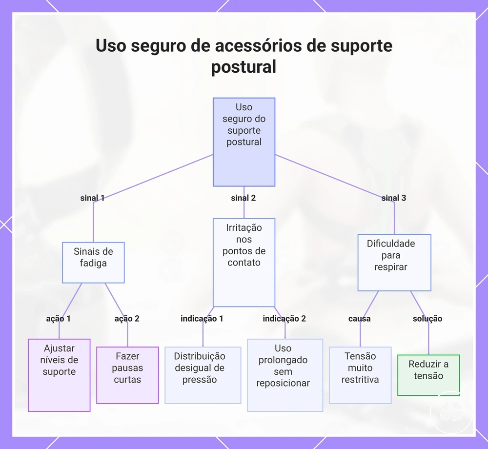 Uso seguro de acessórios de suporte postural