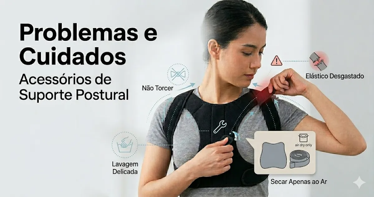 Problemas comuns e cuidados com acessórios de suporte postural