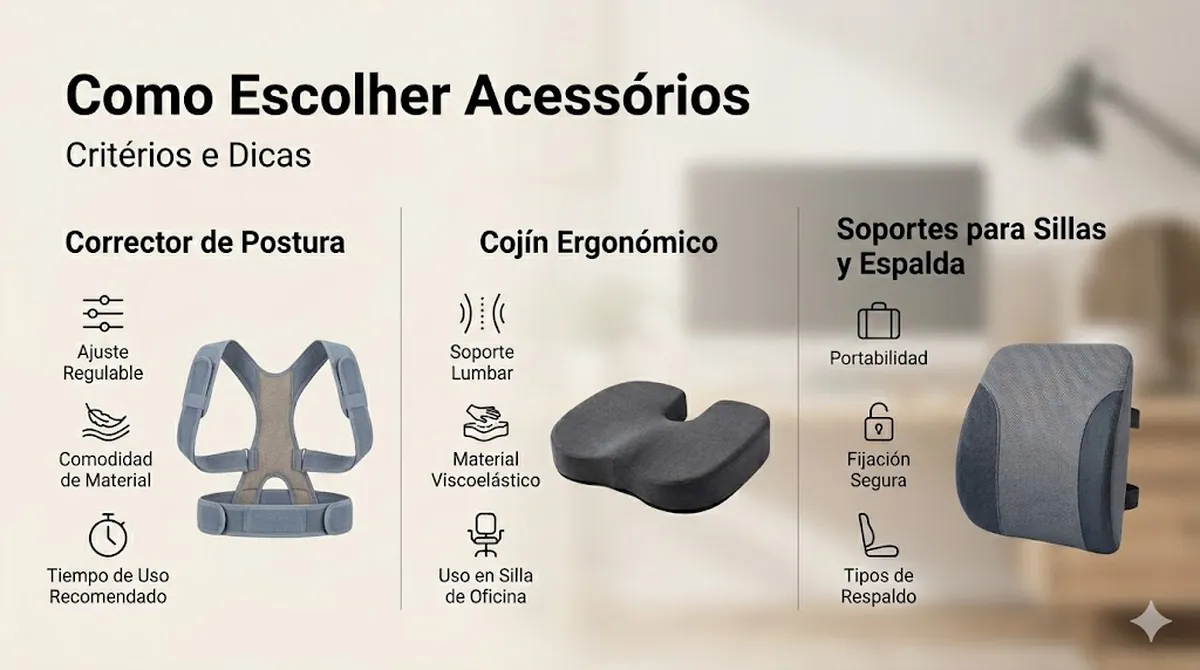 Critérios para escolher acessórios de suporte postural