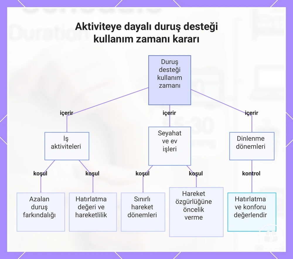 Aktiviteye dayalı duruş desteği kullanım zamanı kararı