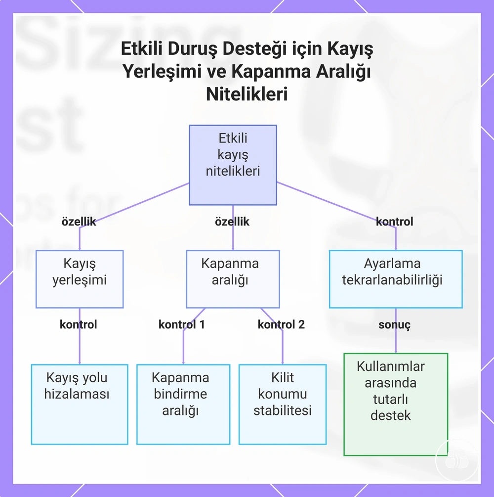 Etkili Duruş Desteği için Kayış Yerleşimi ve Kapanma Aralığı Nitelikleri