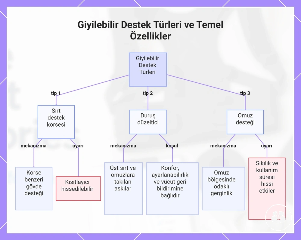 Giyilebilir Destek Türleri ve Temel Özellikler